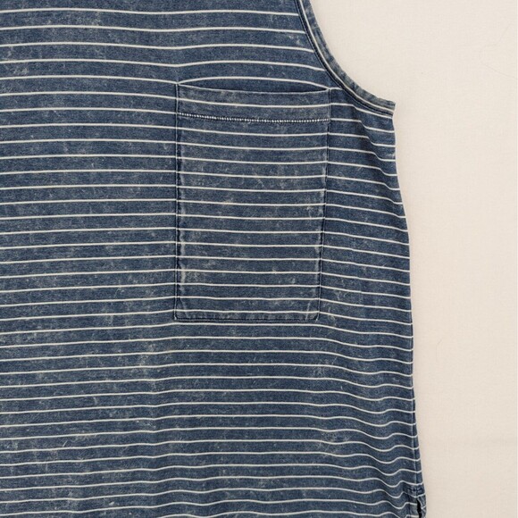 Rag & Bone / Jean Women's Small The Bowery Blue Indigo White Stripe Pocket Tank - Picture 2 of 9
